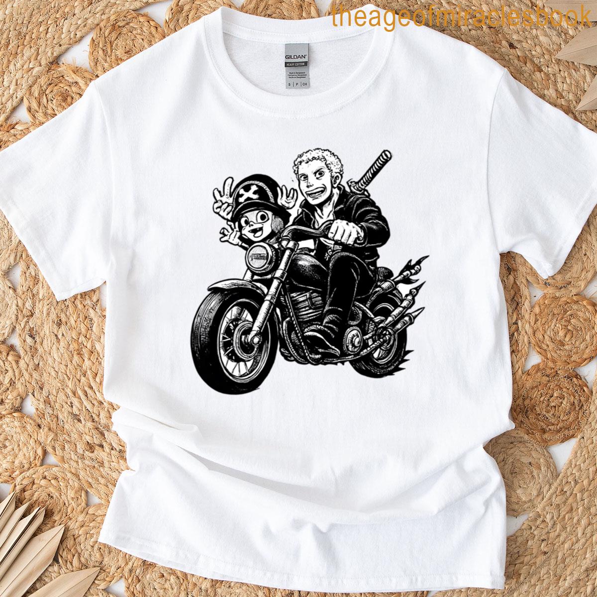 Zoro Chopper On Motorcycle T-shirt