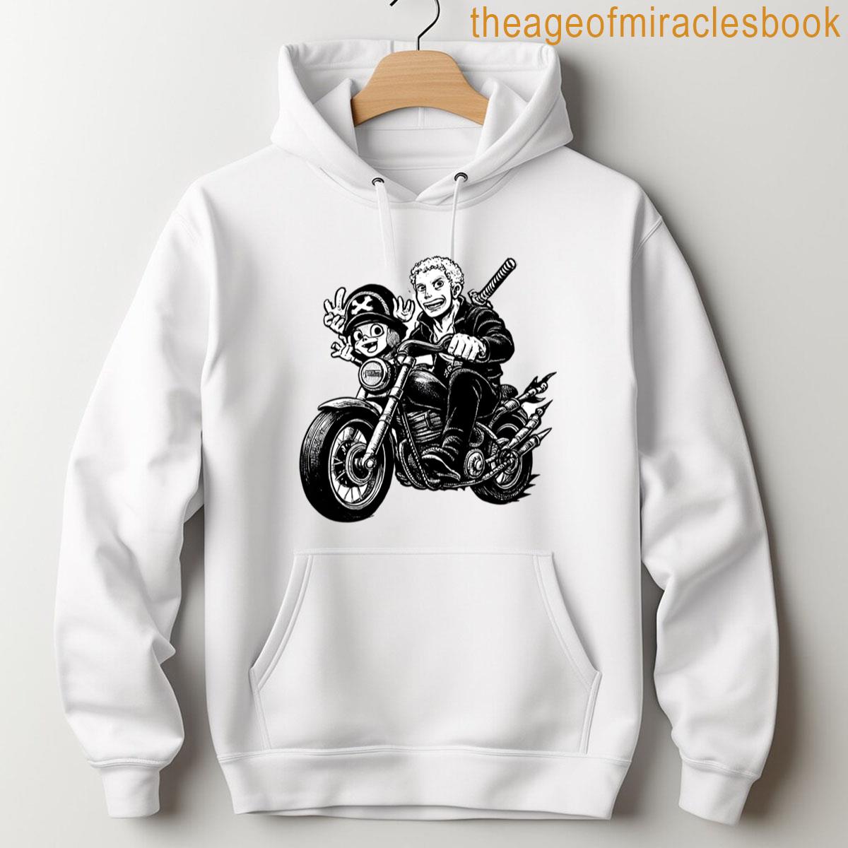 Alternative view of Zoro Chopper On Motorcycle T-shirt