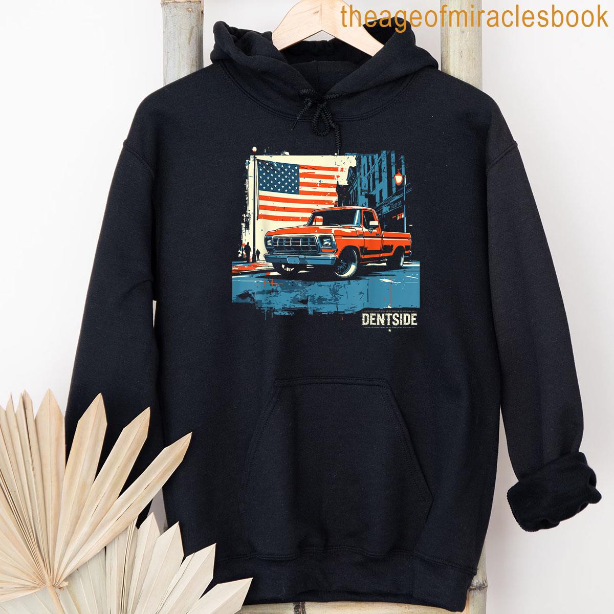 Alternative view of 1977 Dentside Truck Single Cab Bagged City Scene Patriotic T-shirt