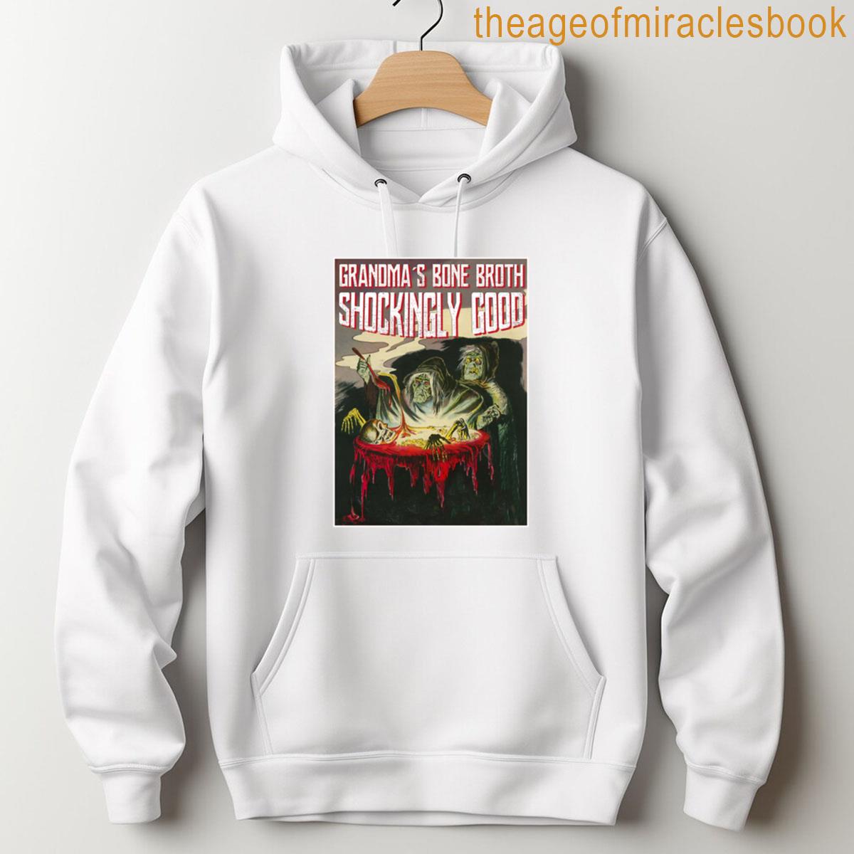Alternative view of Vintage Witch Bone Broth Cooking Retro Horror Poster Halloween Grandma Gift T-shirt