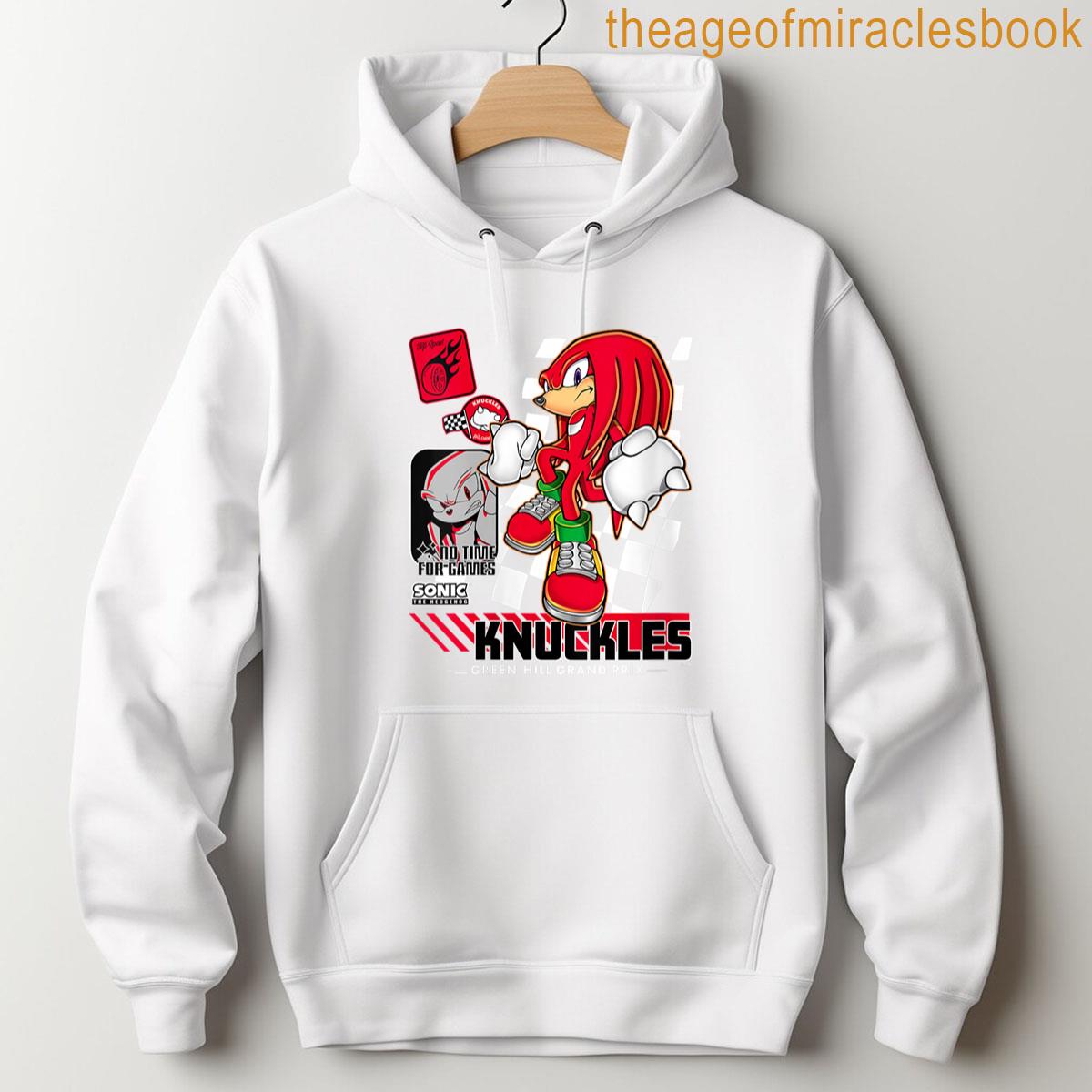 Alternative view of Womens Sonic The Hedgehog Knuckles No Time For Games Poster T-shirt
