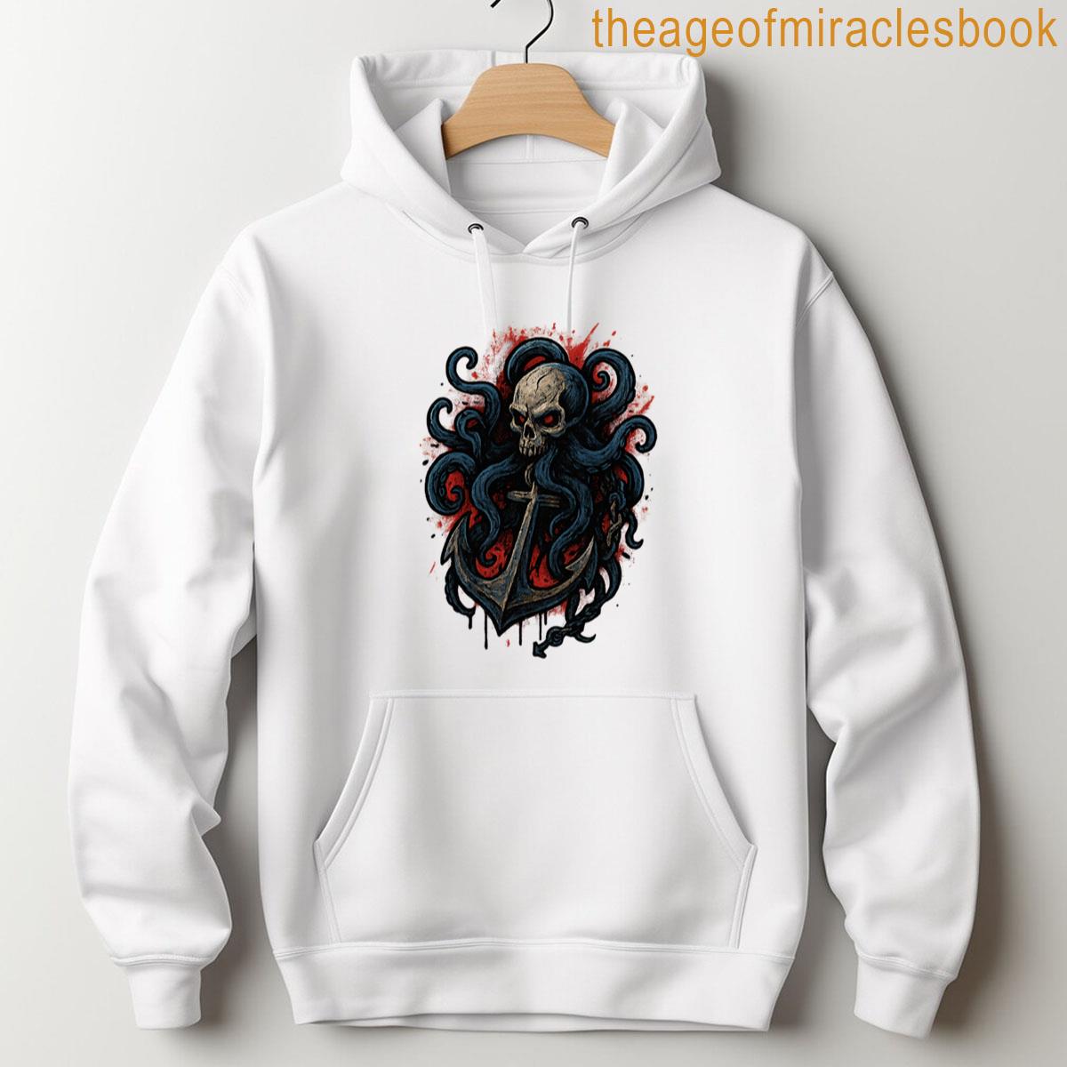 Alternative view of Abysscore Anchor Of The Dead Death Metal Graffiti Octopus By Lowbatteryhq T-shirt