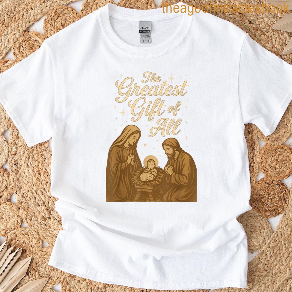 Vintage Nativity Scene Christian Christmas Navidad Present T-shirt
