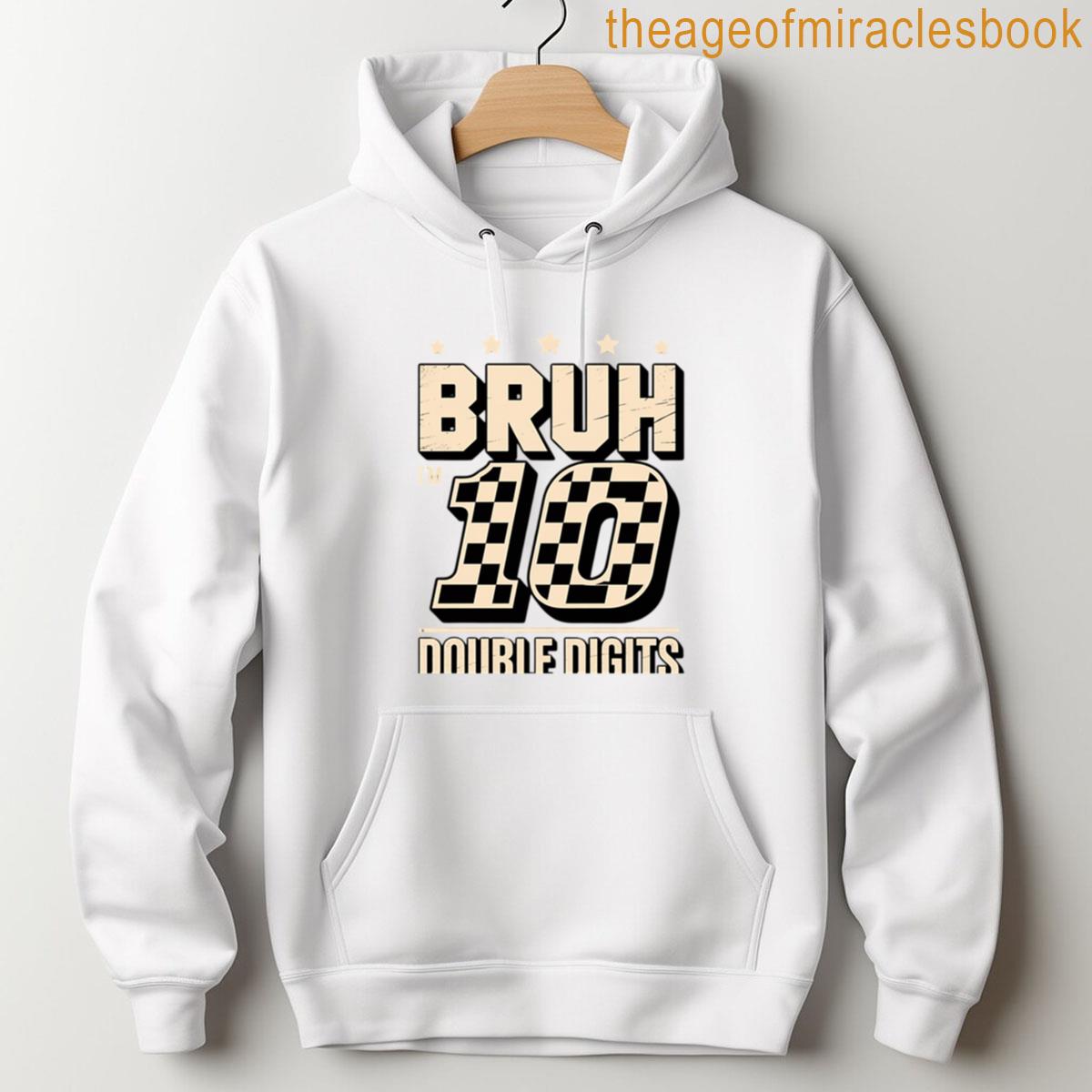 Alternative view of 10th Birthday Race Car Bruh I'm Double Digits 10 Years Old T-shirt