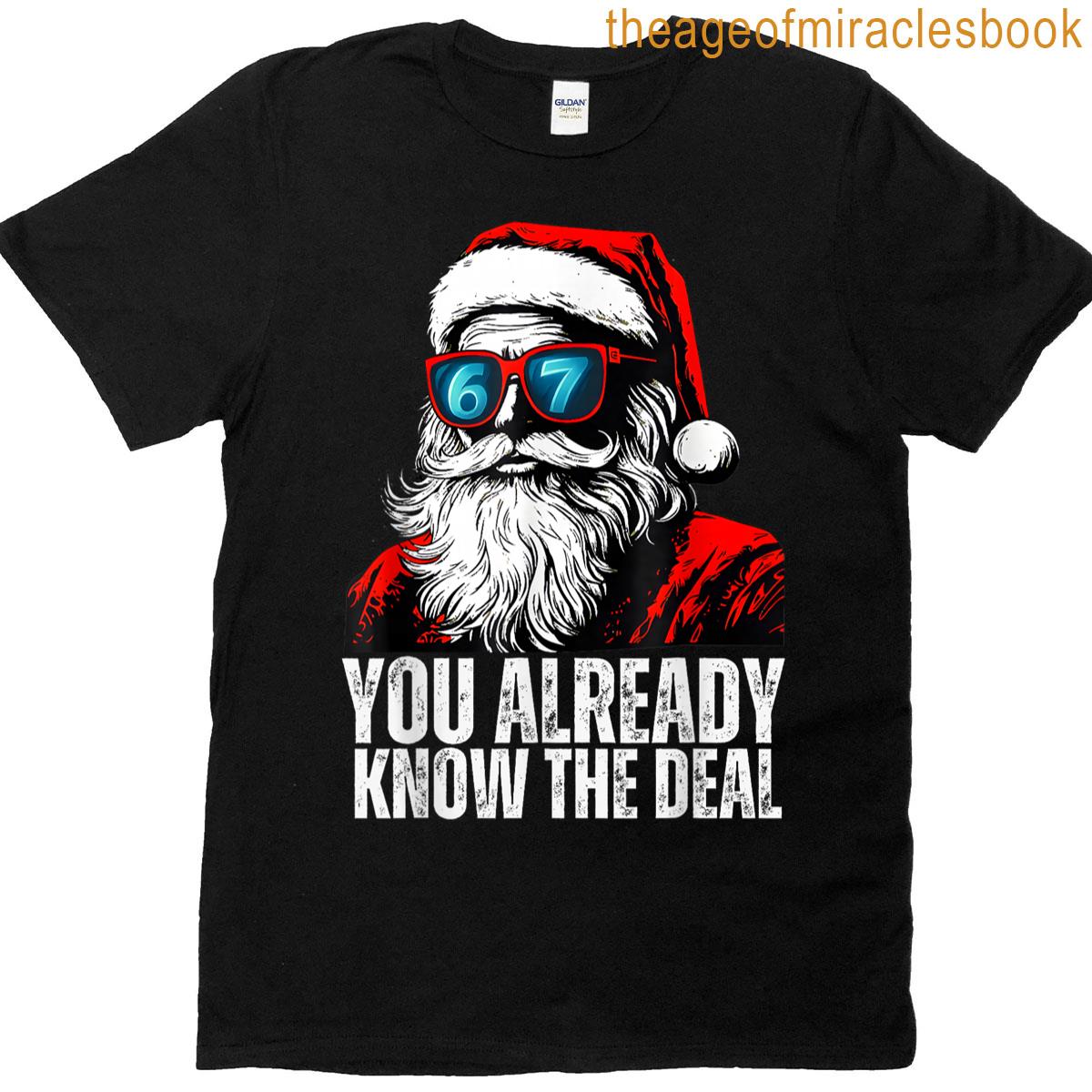 6 7 Santa Face Six Seven Meme Funny 67 Christmas For Kids T-shirt 6 7 Santa Face Six Seven Meme Funny 67 Christmas For Kids T-shirt