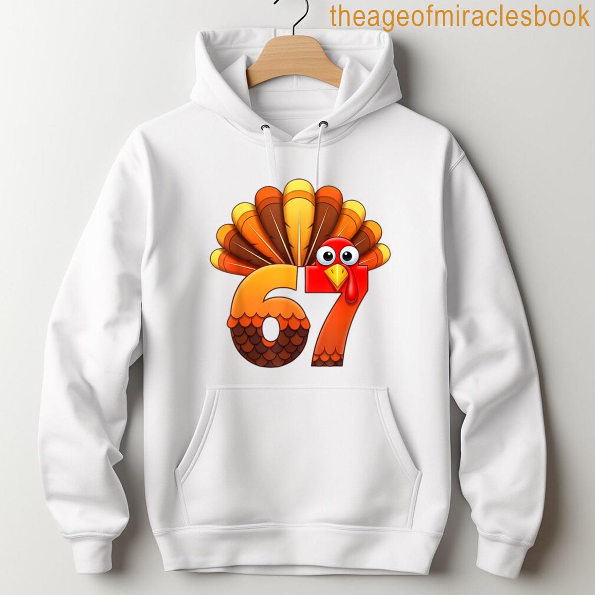 Alternative view of 67 Thanksgiving Funny Turkey Costume Six Seven Meme Fall T-shirt