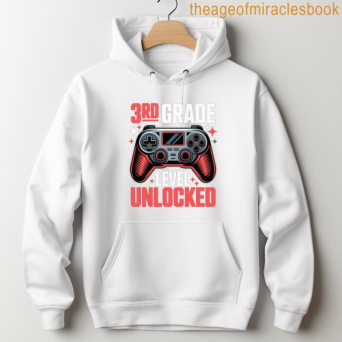 Alternative view of 3rd Grade Level Unlocked Gamer Design T-shirt