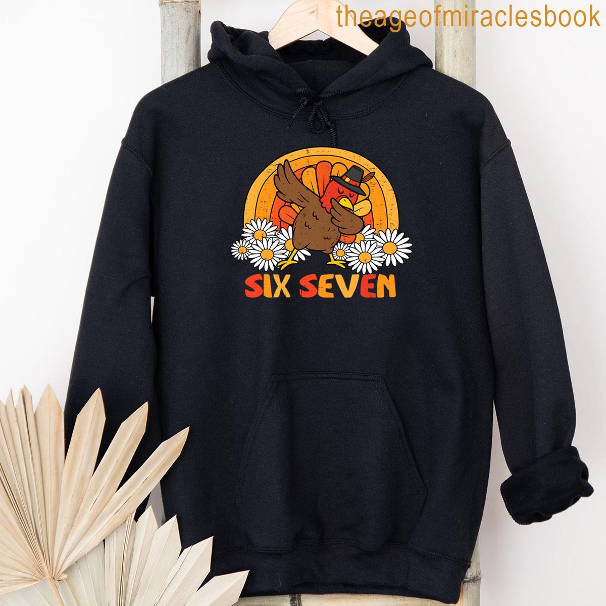 Alternative view of 6 7 Six Seven Meme 67 Funny Turkey Dabbing Thanksgiving Oversized T-shirt