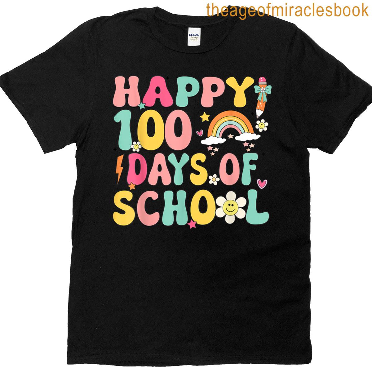 100 Days Of School Teacher Kids Happy 100th Day Of School T-shirt
