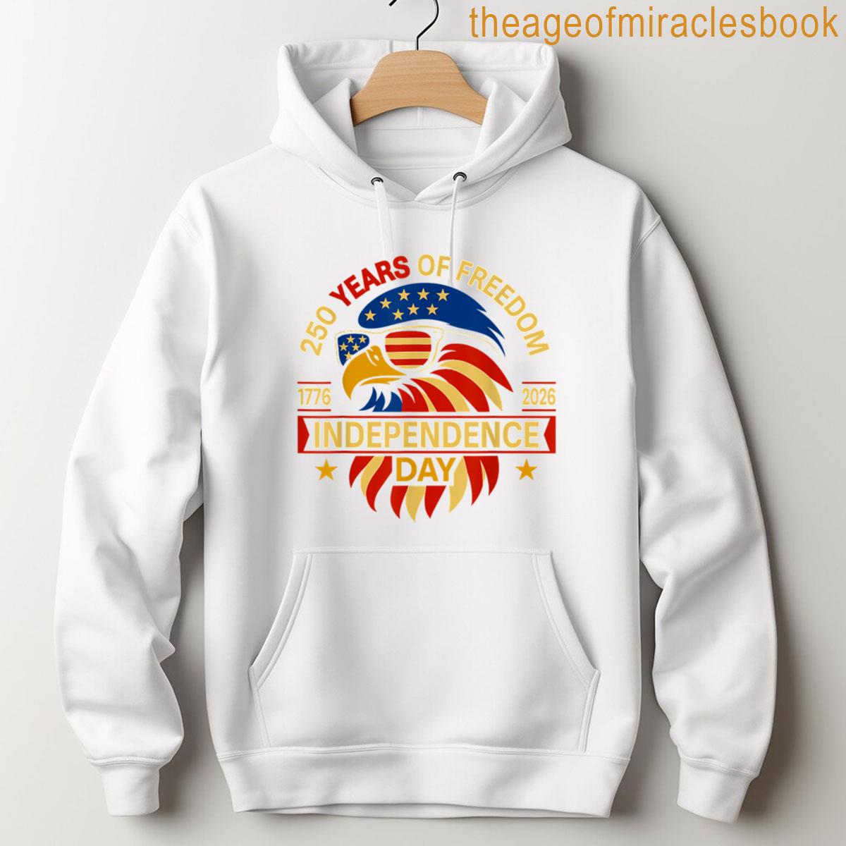 Alternative view of 250 Years Birthday 1776 2026 Eagle Us Flag Men Women T-shirt