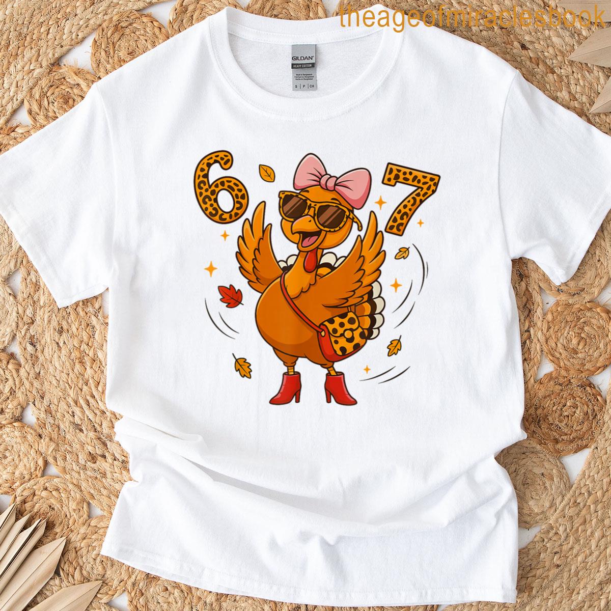 67 Thanksgiving Funny Turkey Thanksgiving 67 Turkey Leopard T-shirt