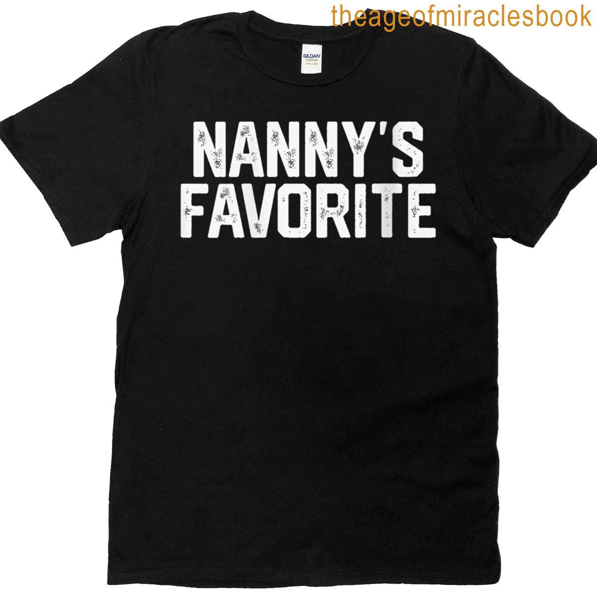 Womens Nannys Favorite Funny Grandparent Grandchild Vintage T-shirt