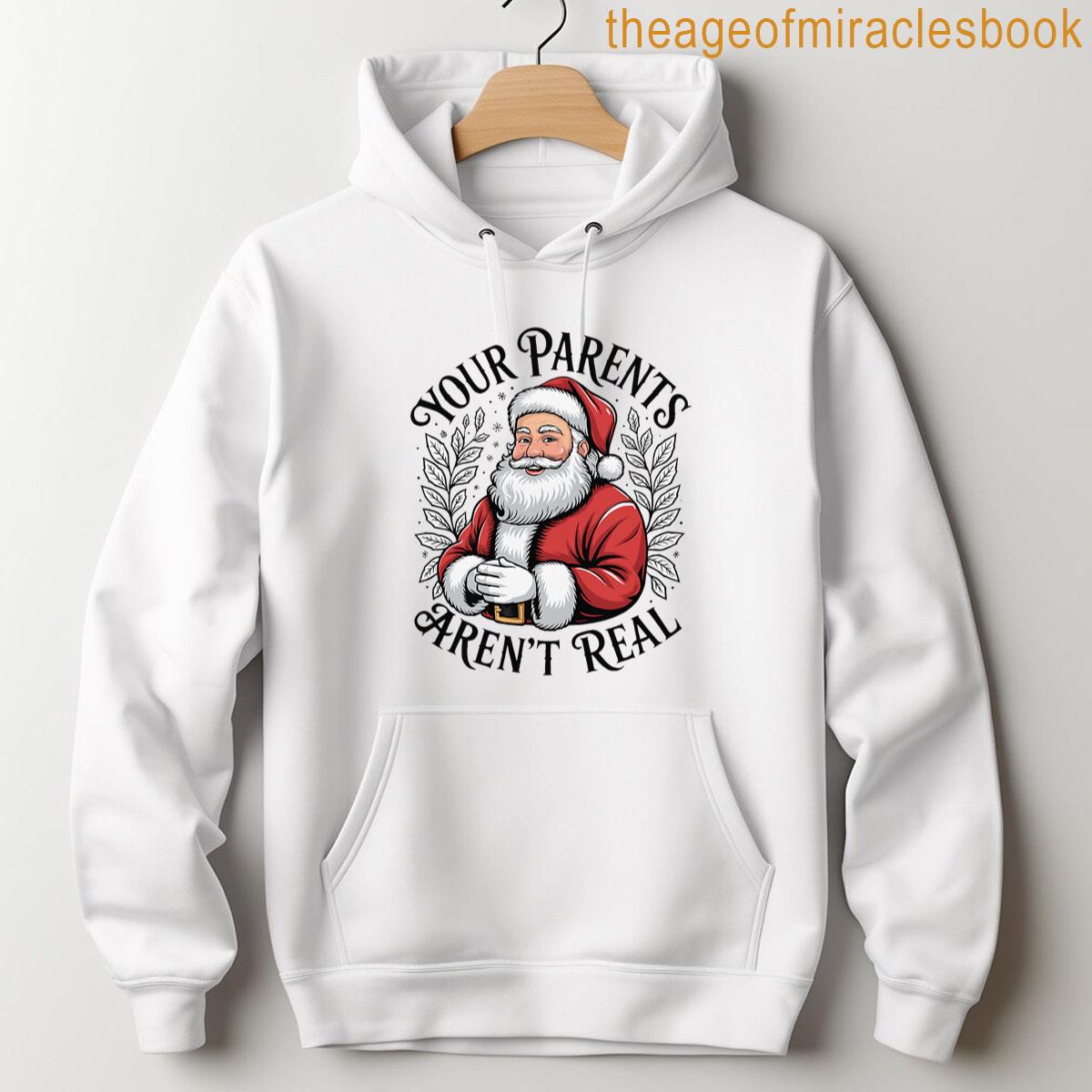 Alternative view of Your Parents Aren't Real Funny Santa Christmas Premium Tri-blend T-shirt