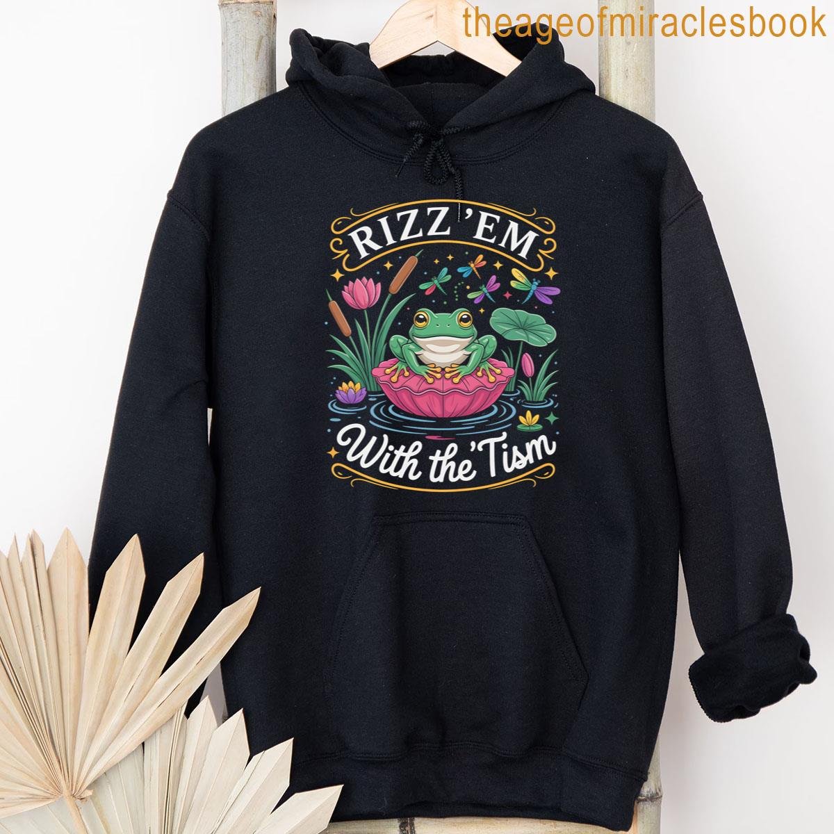 Alternative view of Be In Awe Rizz 'em With Tism Frog Prince Autism Dad Mom Premium Tri-blend T-shirt