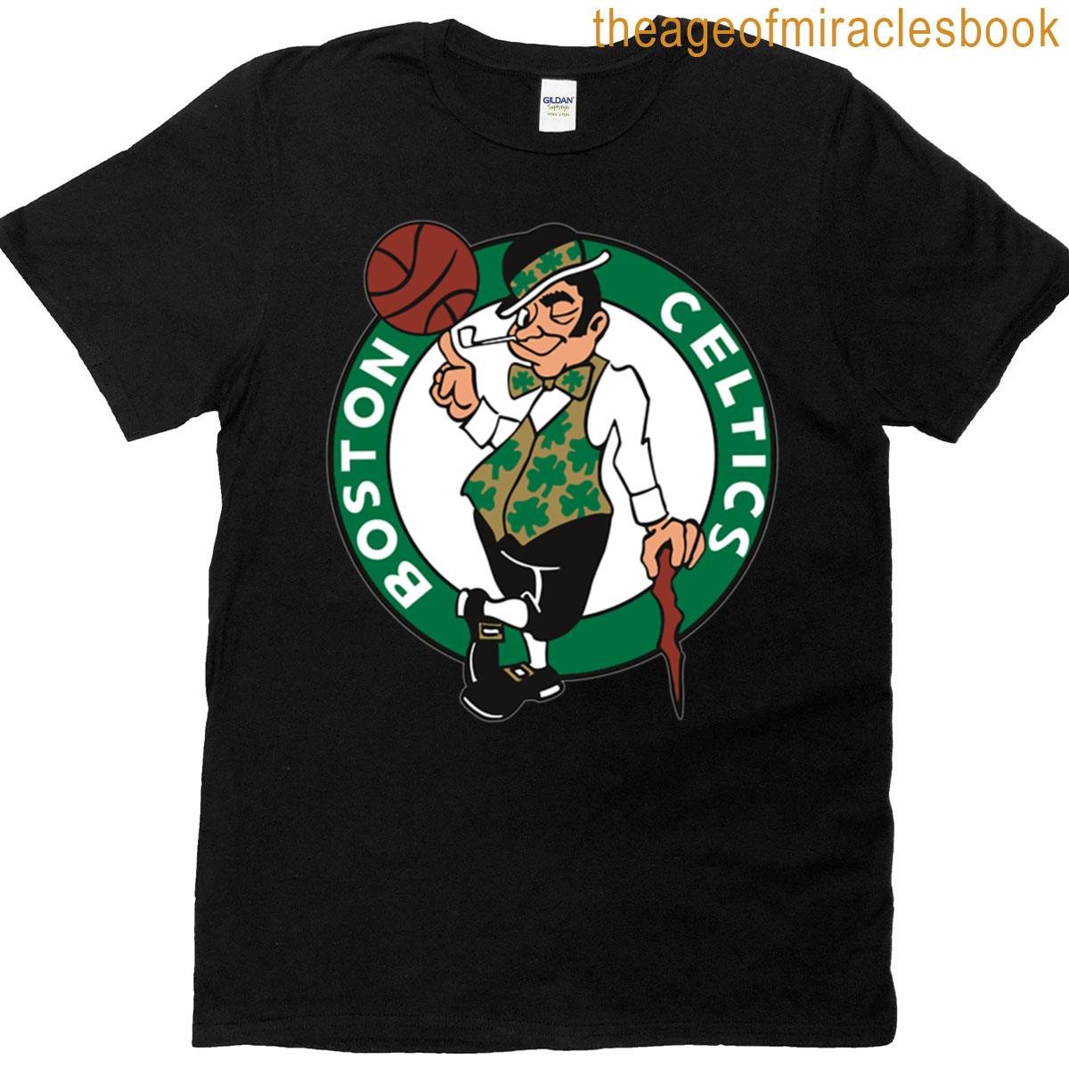 Boston Celtics Lucky Leprechaun Basketball Logo T-shirt