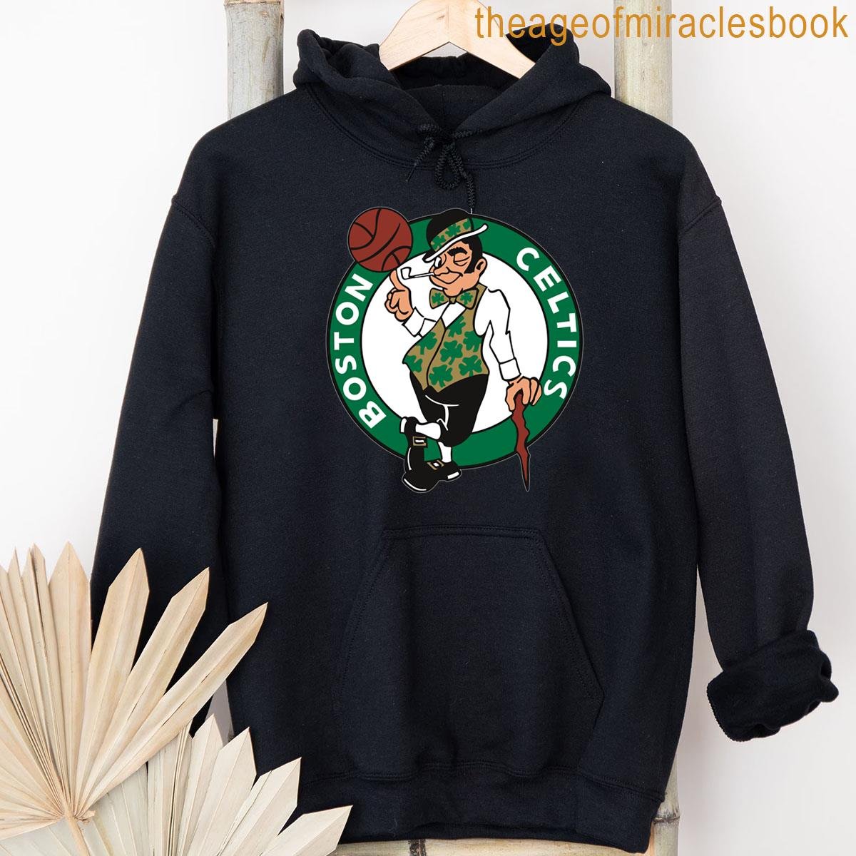 Alternative view of Boston Celtics Lucky Leprechaun Basketball Logo T-shirt