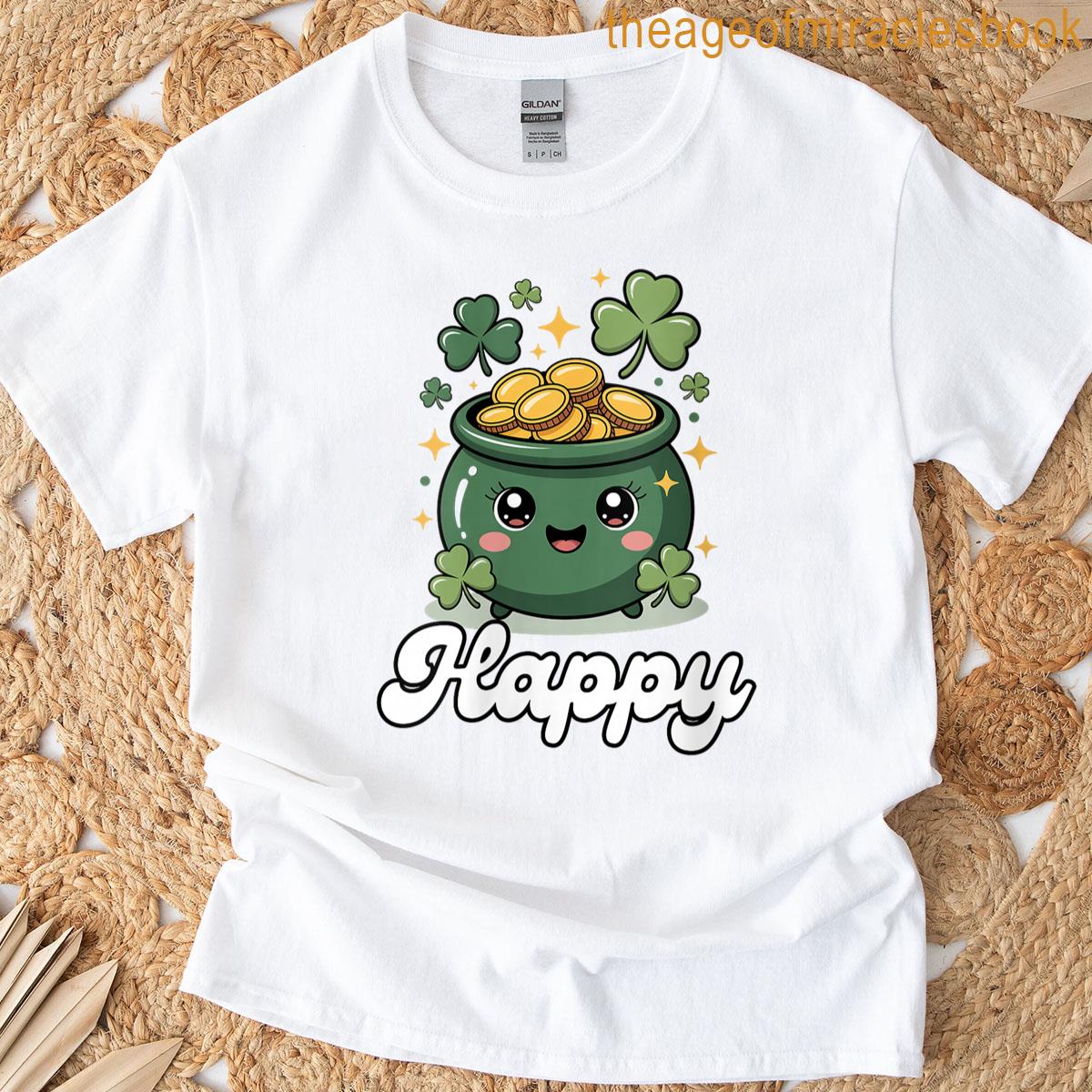 Womens Happy St Patricks Day Shamrocks Pajamas Teacher Pair Couple T-shirt