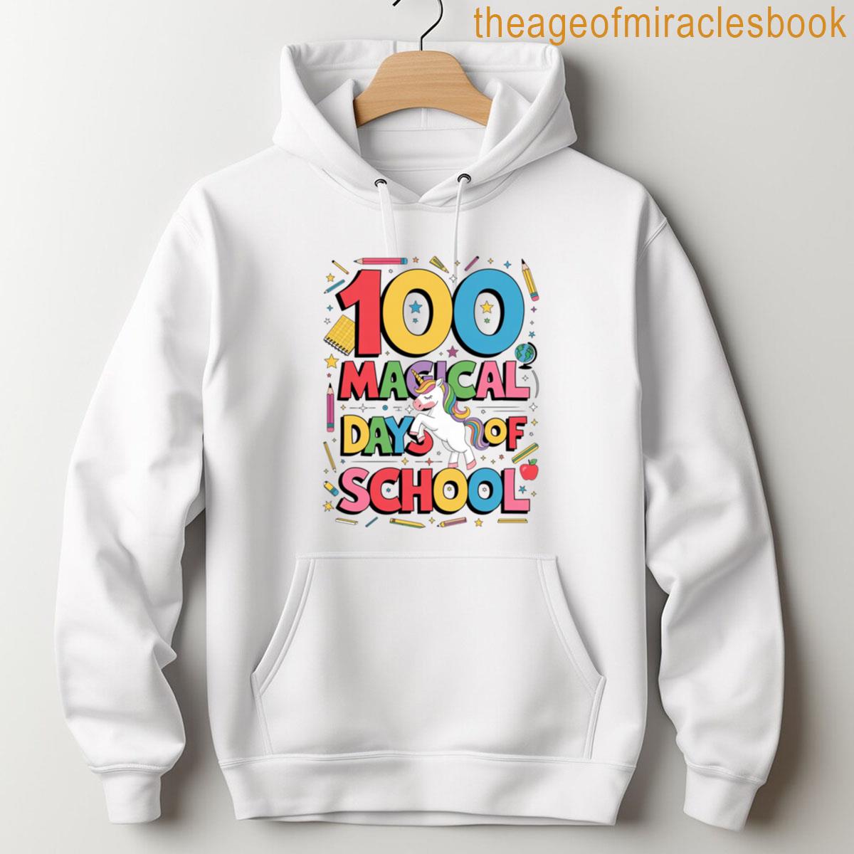 Alternative view of 100th Day Of School Unicorn 100 Magical Days Teacher Girls T-shirt