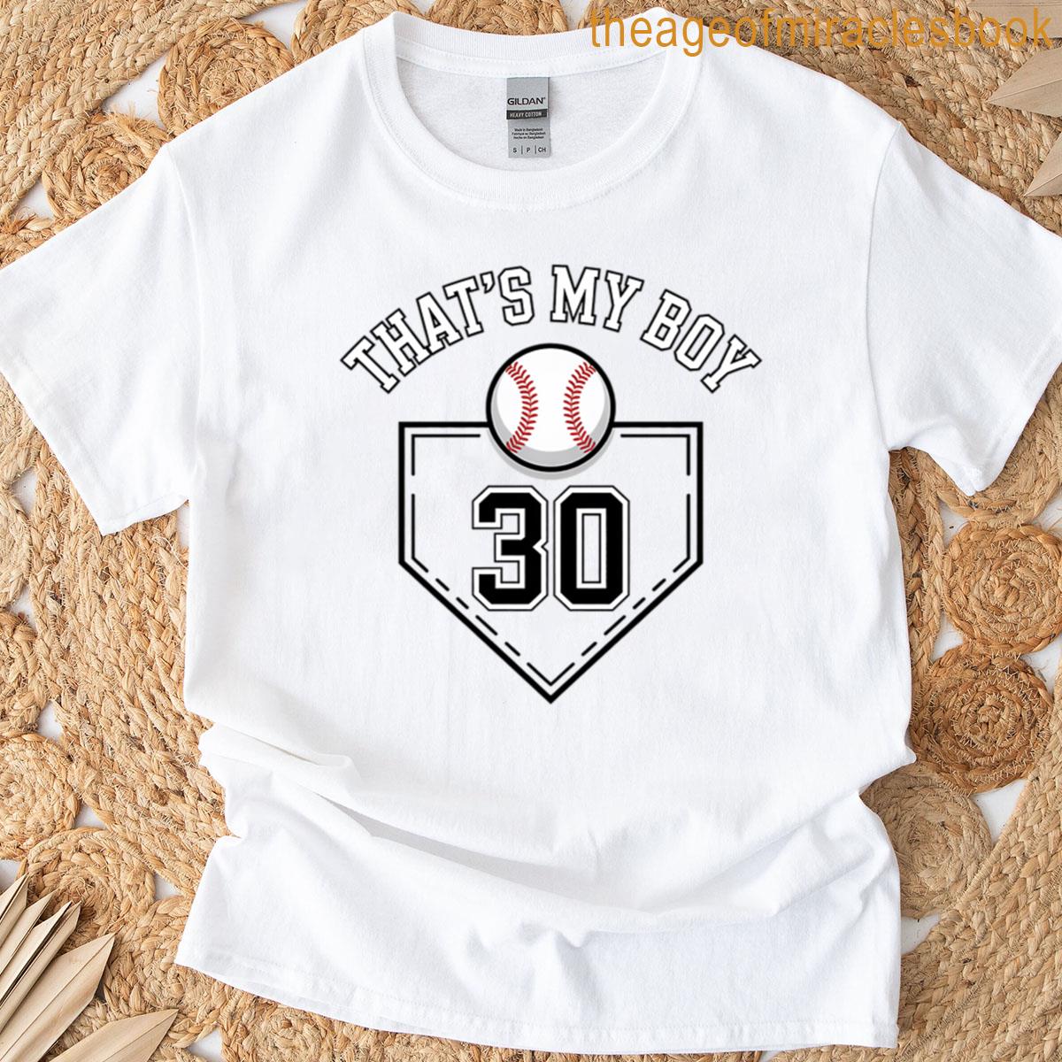 Baseball Number 30 Jersey Baseball Mom Dad T-shirt