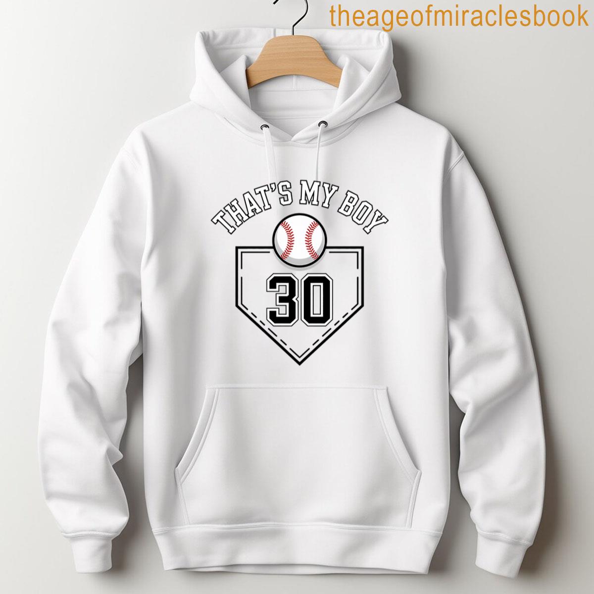 Alternative view of Baseball Number 30 Jersey Baseball Mom Dad T-shirt