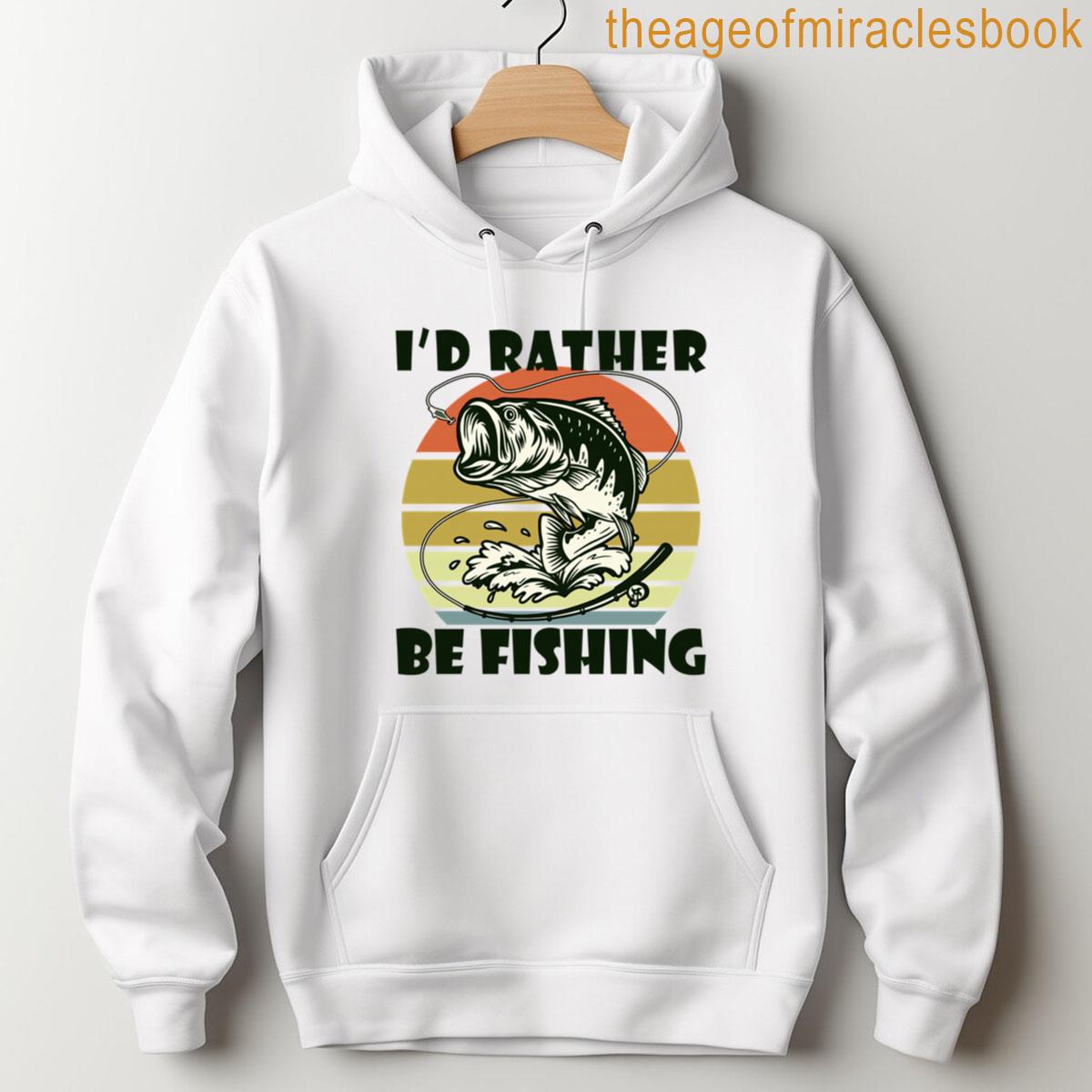 Alternative view of Bass Fishing- Boys Kid Id Rather Be Fishing Dad T-shirt
