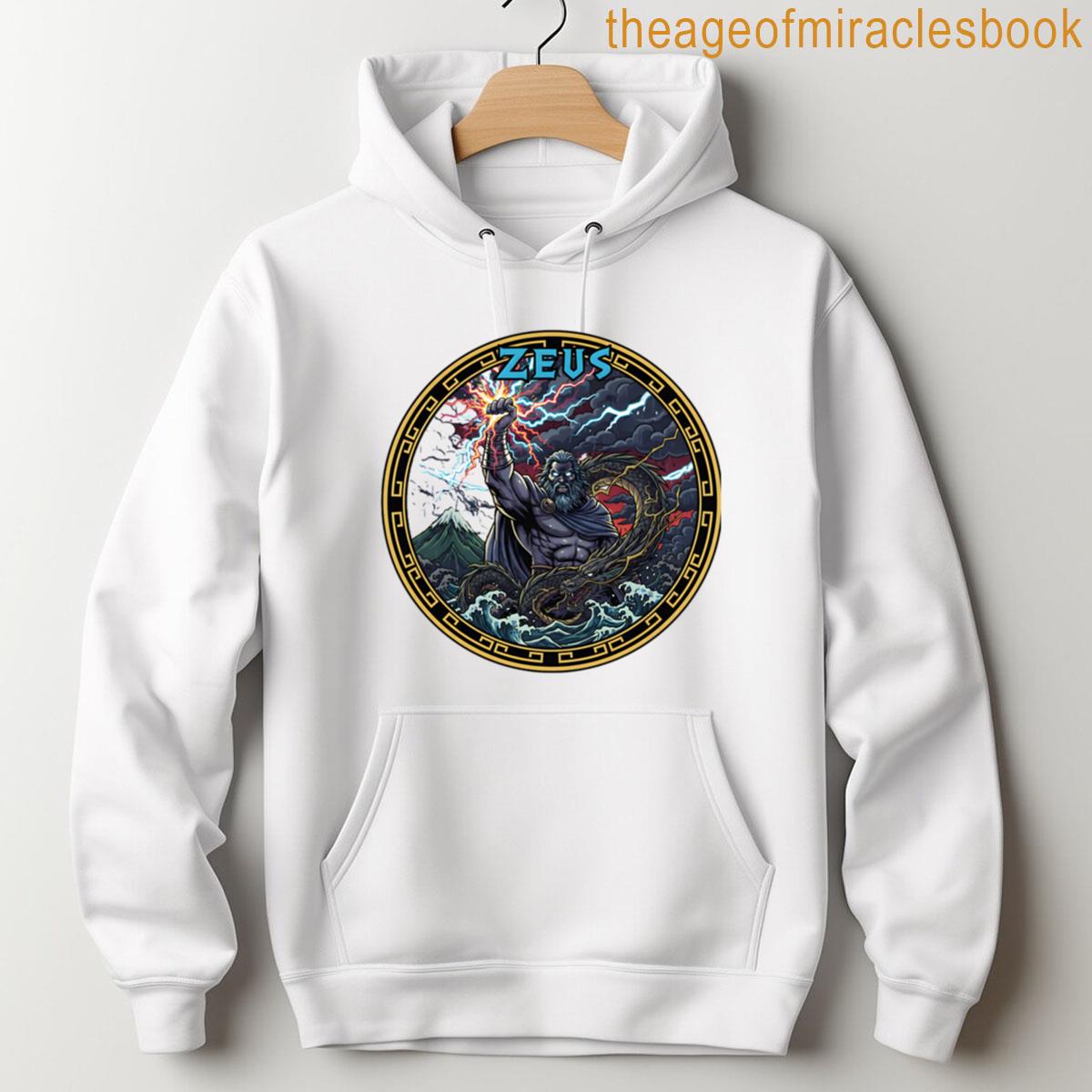 Alternative view of Zeus Greek Mythology Logo Design T-shirt