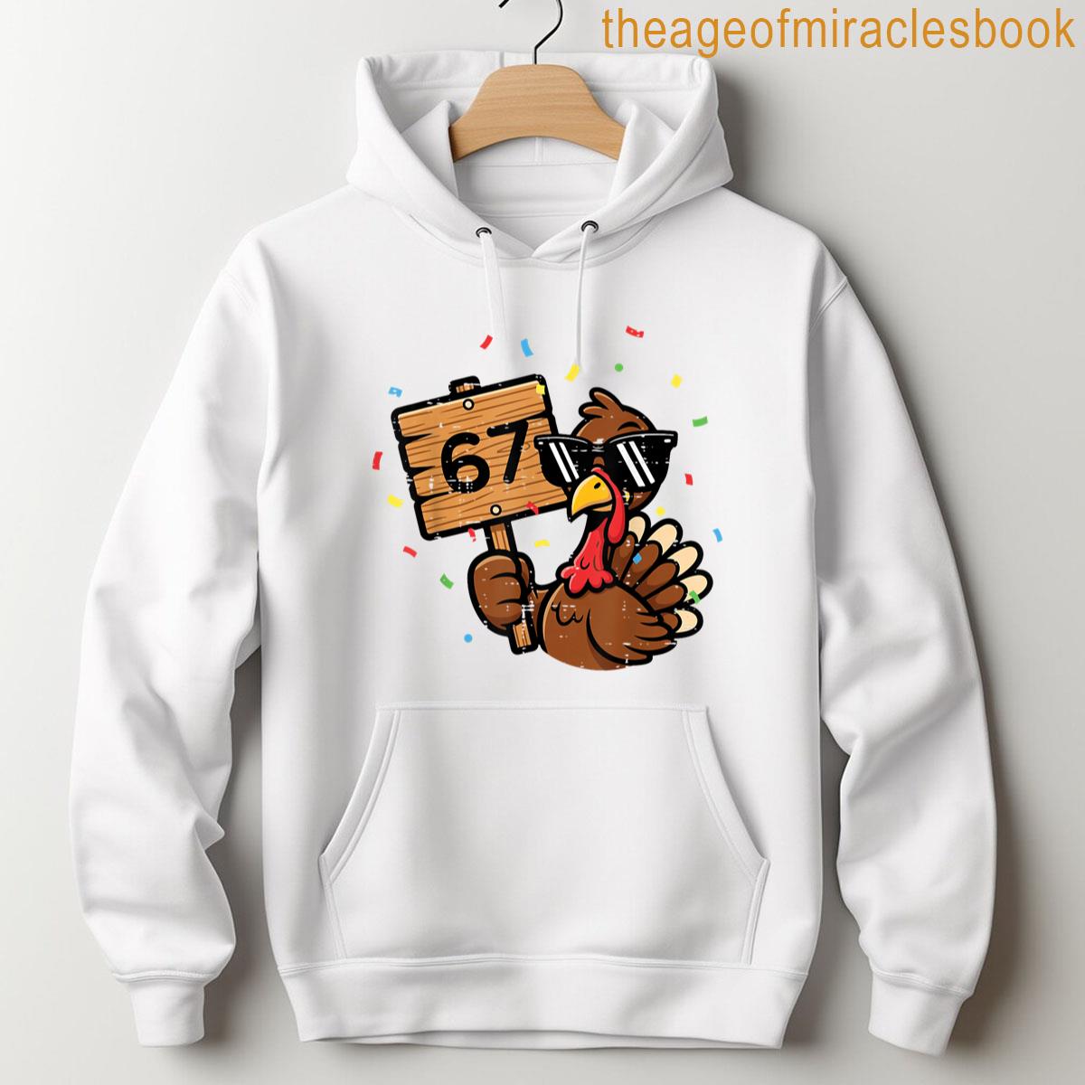 Alternative view of 67 Meme Thanksgiving Turkey Funny 6 7 Boys Teen Kids Youth T-shirt