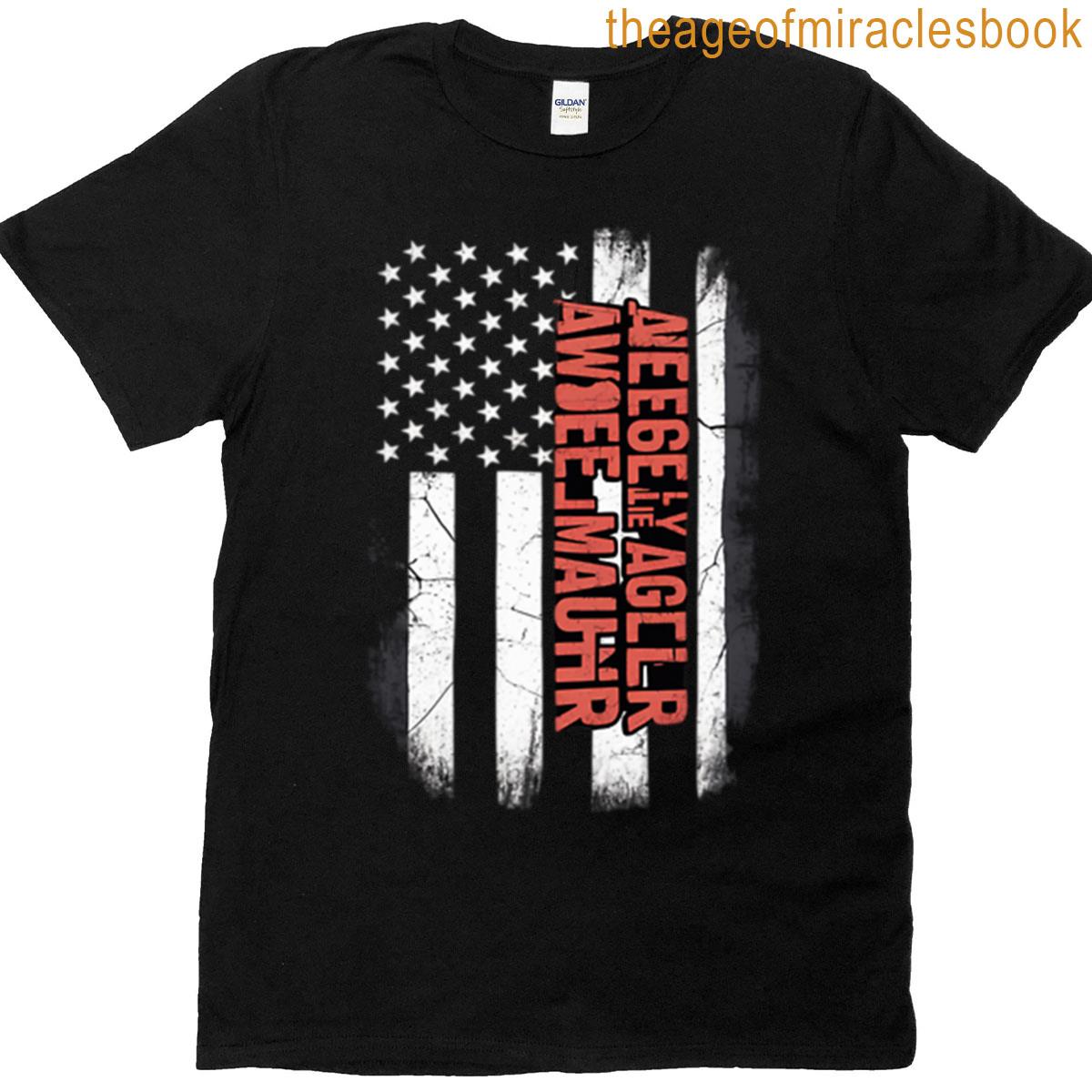 Awesome Like My Daughter Dad American Flag T-shirt
