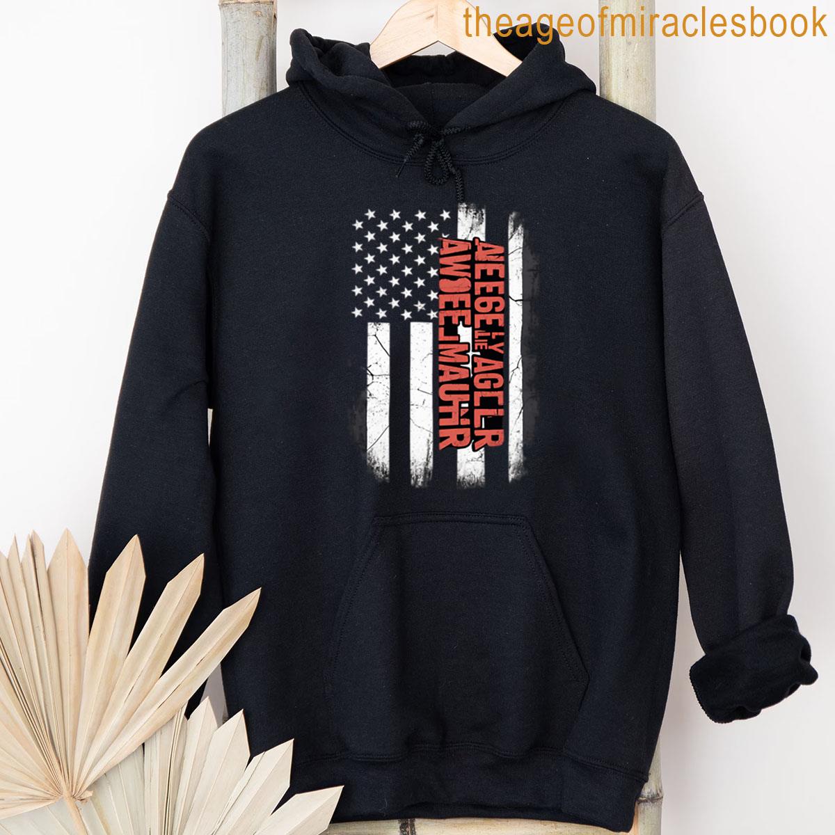Alternative view of Awesome Like My Daughter Dad American Flag T-shirt