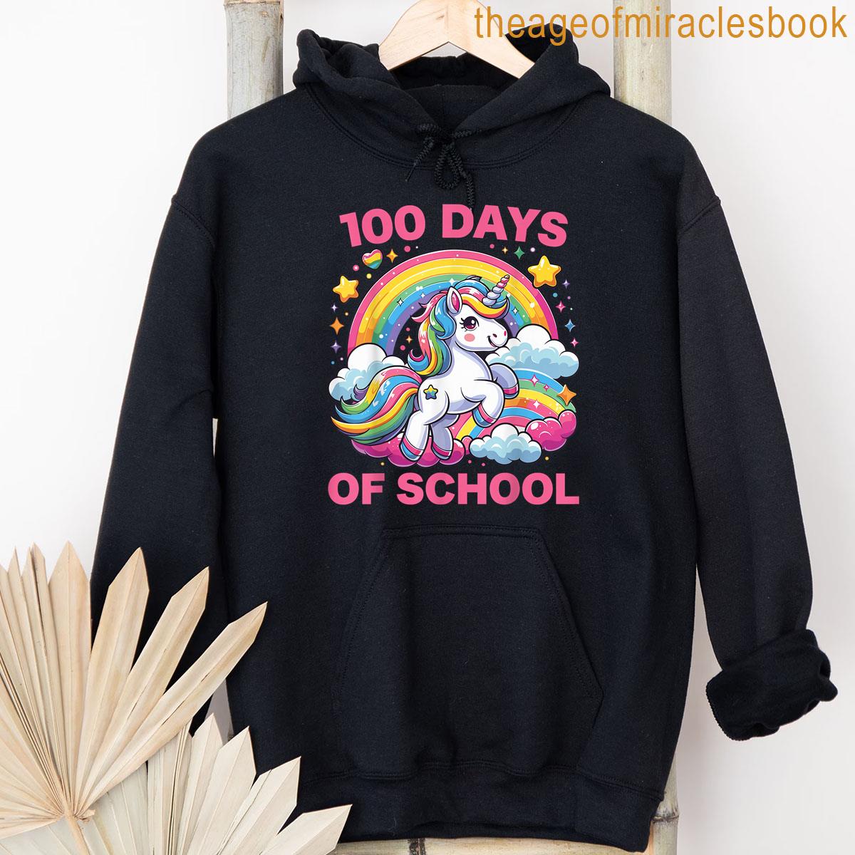 Alternative view of 100 Days Of School Unicorn Girls Teacher 100th Day Of School T-shirt