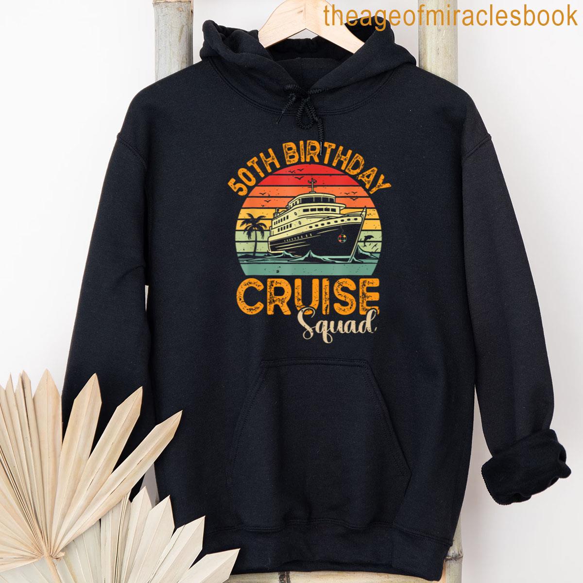 Alternative view of 50th Birthday Cruise Squad Gifts 2025 Matching Party Family T-shirt