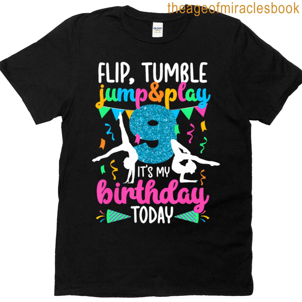 9th Birthday Gymnastics Girl Nine Year Old Gymnast T-shirt
