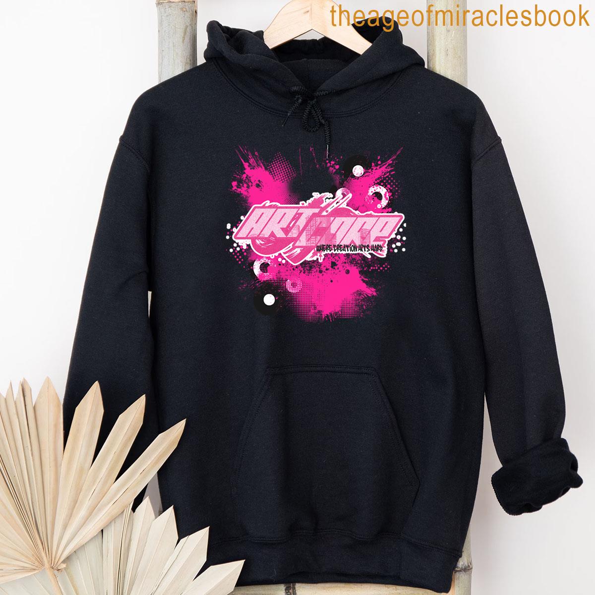Alternative view of Art Core Pink Graffiti Frutiger Metro Aesthetic Y2k Urban Vector Design T-shirt