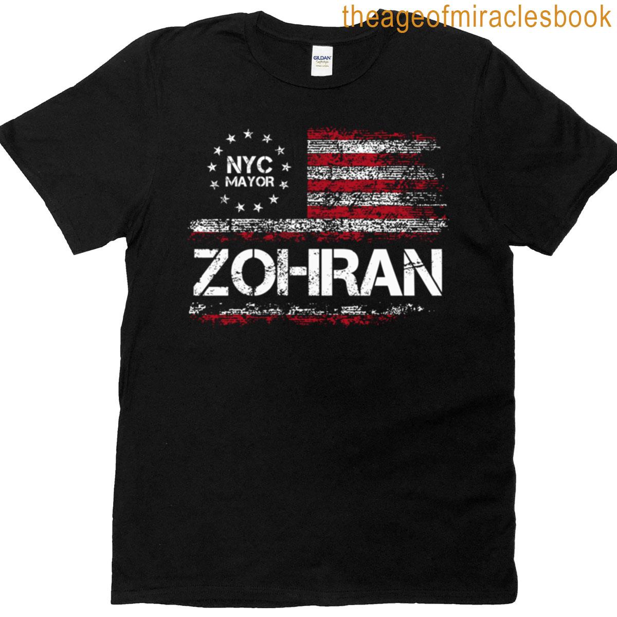 Zohran Mamdani Nyc Mayor American Flag Vintage T-shirt