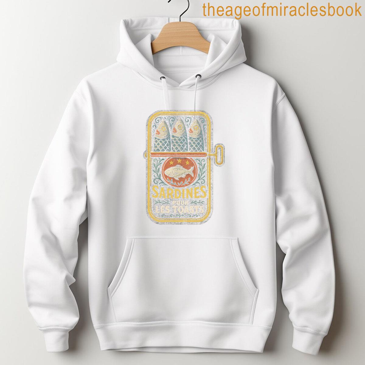 Alternative view of Vintage Sardines Queen Tinned Fish Lover Sardine Fishing Fisherman Dad Tee Tees Funny Meme T-shirt