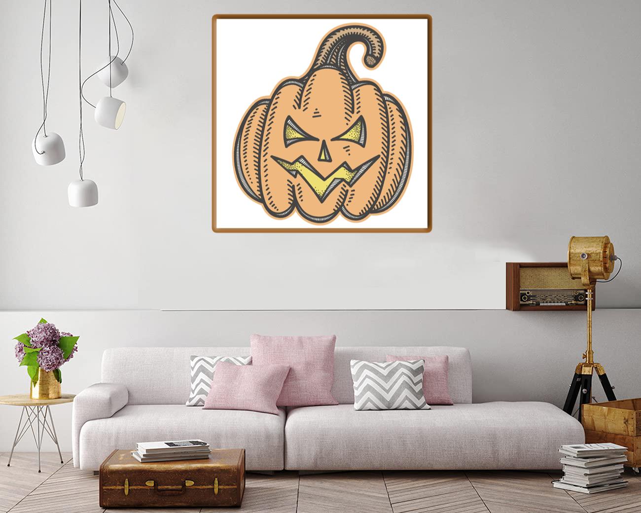 Jackolantern Halloween Doodle Collection Canvas Print Canvas, Poster