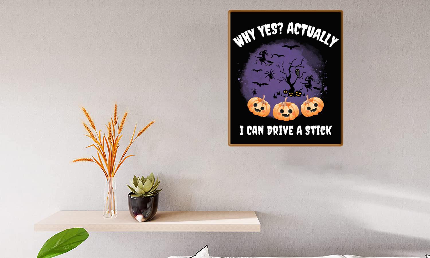 Alternative view of Yes Actually I Can Drive A Stick Halloween 2022 Canvas Print Canvas, Poster